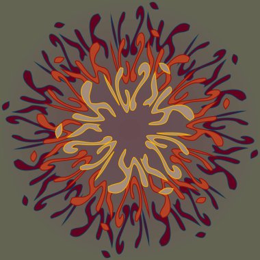 Yeni simetrik soyut mandala. Duvar kağıdı, desen dolgularını, web sayfaları, yüzey dokuları için dekoratif nesne-ebilmek var olmak kullanılmış.
