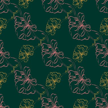 Çok renkli yay ve kurdeleler parlak seamless modeli.