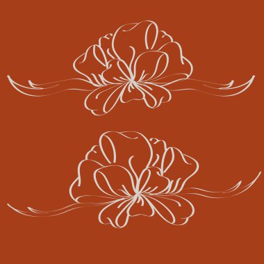 Set çekilmiş yay izole el renk arka plan üzerinde.