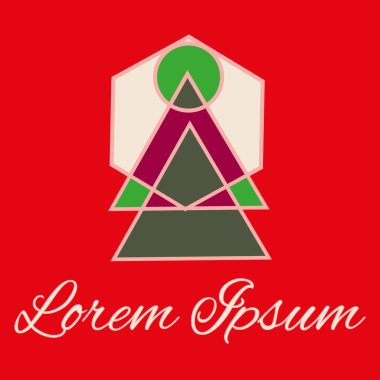 Geometrik çizgi logo. Tasarımınız için benzersiz doğrusal rozeti. Geometrik soyut şablon kavram simgesi.