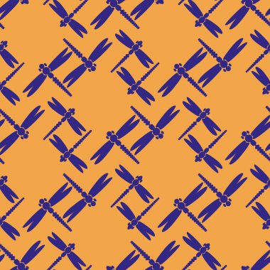 Dekoratif renkli seamless modeli ile şirin yusufçuk