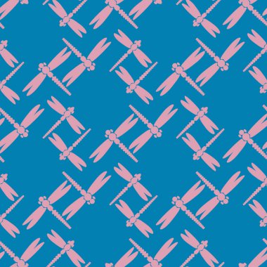 Dekoratif renkli seamless modeli ile şirin yusufçuk