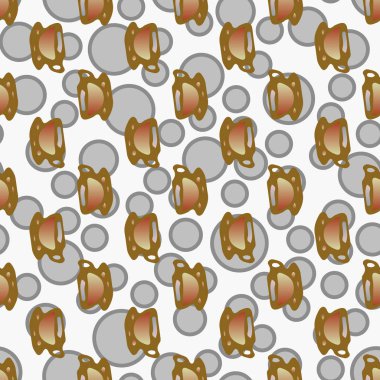Bardak kahve veya çay arka plan seamless modeli üzerinde noktalı.