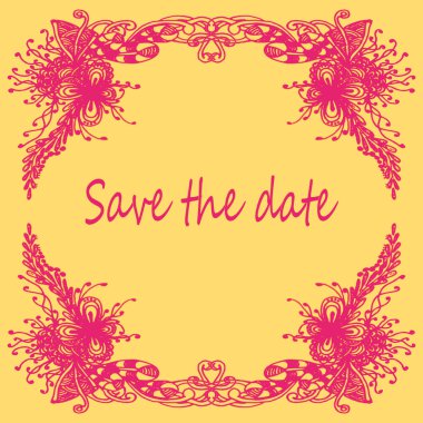 Soyut zentangle doodle ile sanat oyma kartı tasarım ilham