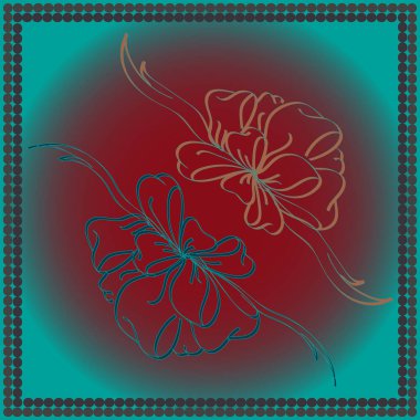 Set çekilmiş yay izole el renk arka plan üzerinde.