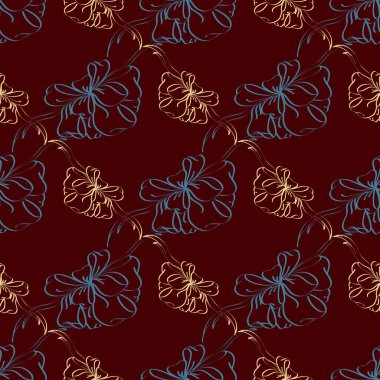 Çok renkli yay ve kurdeleler parlak seamless modeli.