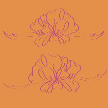 Set çekilmiş yay izole el renk arka plan üzerinde.