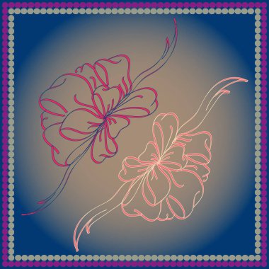 Set çekilmiş yay izole el renk arka plan üzerinde.