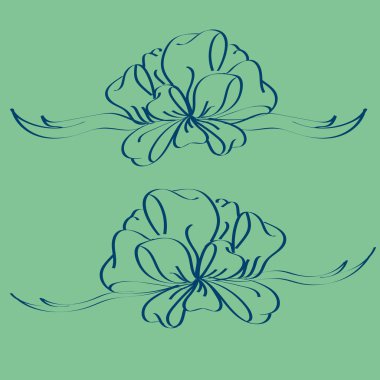 Set çekilmiş yay izole el renk arka plan üzerinde.