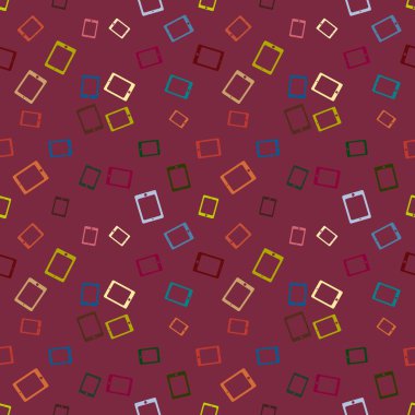 Akıllı telefon veya elektronik tablet Dikişsiz desen arka plan.