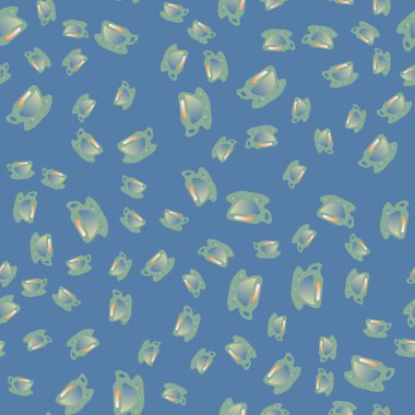 Bardak kahve veya çay arka plan seamless modeli üzerinde noktalı.