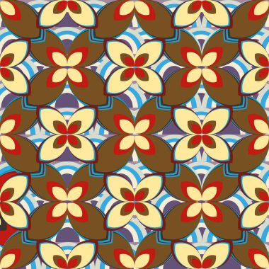 Yeni basit soyut geometrik seamless modeli ile arka plan için çiçekler