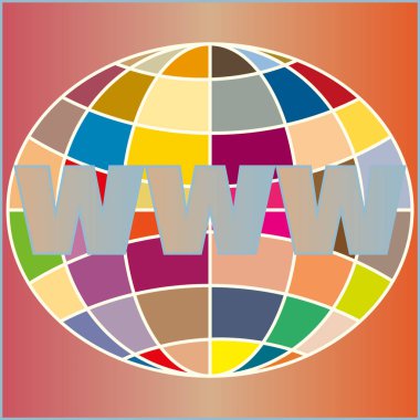 Dünya Www. Seo ve tarayıcı geliştirme sembolü.