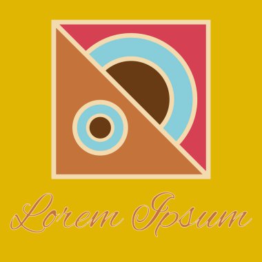 Geometrik çizgi logo. Tasarımınız için benzersiz doğrusal rozeti. Geometrik soyut şablon kavram simgesi.