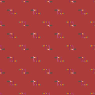 Dekoratif renkli seamless modeli ile şirin yusufçuk