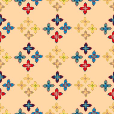 Yeni basit soyut geometrik seamless modeli ile arka plan için çiçekler