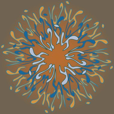 Yeni simetrik soyut mandala. Duvar kağıdı, desen dolgularını, web sayfaları, yüzey dokuları için dekoratif nesne-ebilmek var olmak kullanılmış.