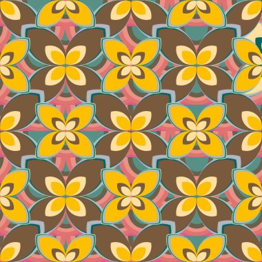 Yeni basit soyut geometrik seamless modeli ile arka plan için çiçekler