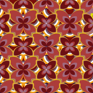 Yeni basit soyut geometrik seamless modeli ile arka plan için çiçekler