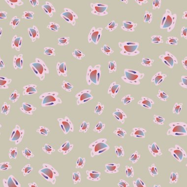 Bardak kahve veya çay arka plan seamless modeli üzerinde noktalı.