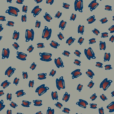 Bardak kahve veya çay arka plan seamless modeli üzerinde noktalı.