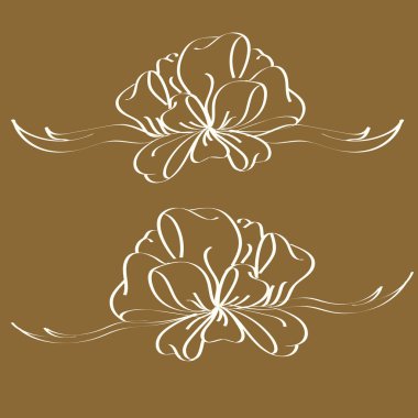 Set çekilmiş yay izole el renk arka plan üzerinde.