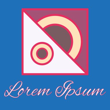 Geometrik çizgi logo. Tasarımınız için benzersiz doğrusal rozeti. Geometrik soyut şablon kavram simgesi.