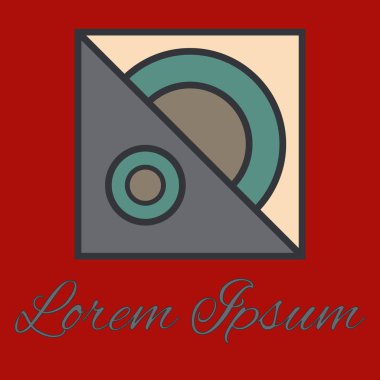 Geometrik çizgi logo. Tasarımınız için benzersiz doğrusal rozeti. Geometrik soyut şablon kavram simgesi.