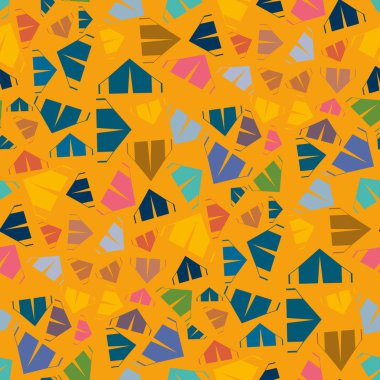 çizgi film kamp çadırları ile renk seamless modeli