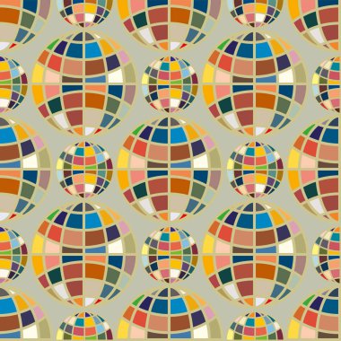 Renk seamless modeli ile işbirliği dünya küre.