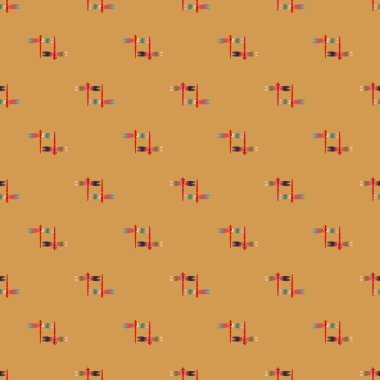 Dekoratif renkli seamless modeli ile şirin yusufçuk