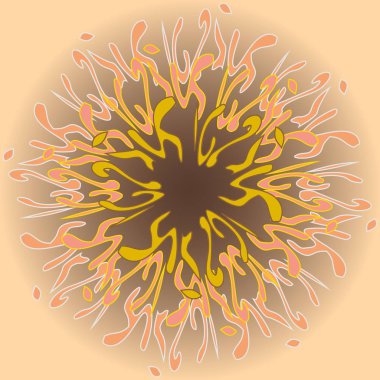 Yeni simetrik soyut mandala. Duvar kağıdı, desen dolgularını, web sayfaları, yüzey dokuları için dekoratif nesne-ebilmek var olmak kullanılmış.