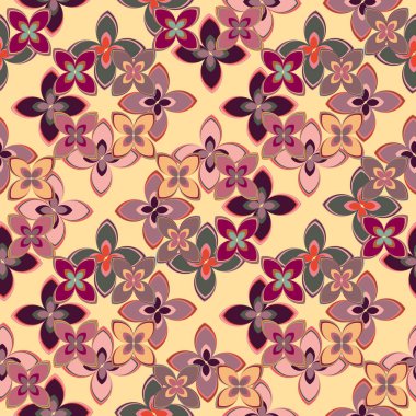 Yeni basit soyut geometrik seamless modeli ile arka plan için çiçekler