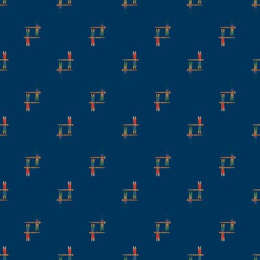 Dekoratif renkli seamless modeli ile şirin yusufçuk