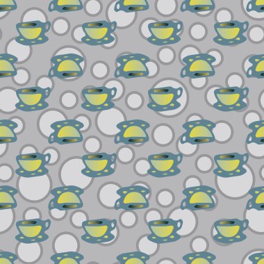 Bardak kahve veya çay arka plan seamless modeli üzerinde noktalı.