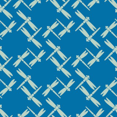 Dekoratif renkli seamless modeli ile şirin yusufçuk