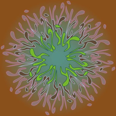 Yeni simetrik soyut mandala. Duvar kağıdı, desen dolgularını, web sayfaları, yüzey dokuları için dekoratif nesne-ebilmek var olmak kullanılmış.