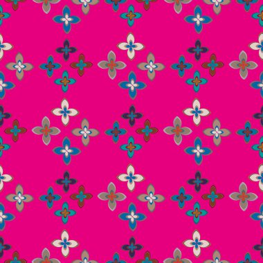 Yeni basit soyut geometrik seamless modeli ile arka plan için çiçekler