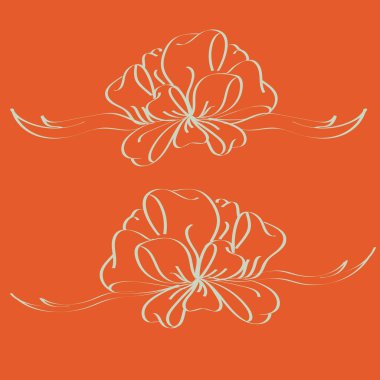 Set çekilmiş yay izole el renk arka plan üzerinde.