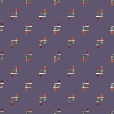 Dekoratif renkli seamless modeli ile şirin yusufçuk