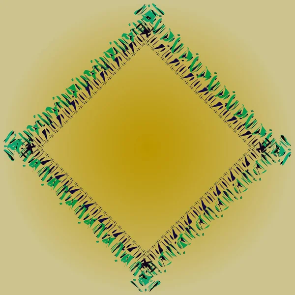 Abstracte Tedere Frame Met Ornament Van Gemengde Lijnen — Stockvector