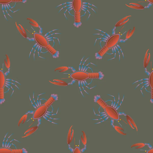 Yaz arka plan ıstakoz, vektör çizim ile 