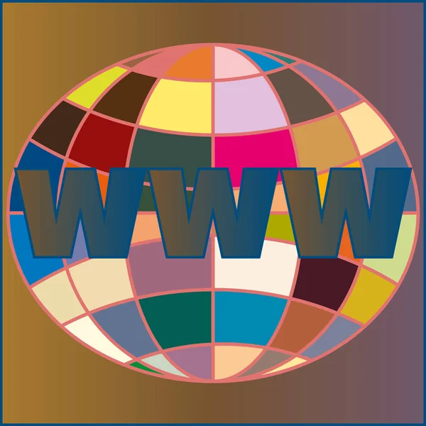 Globe Www Seo Browser Ontwikkeling Symbool — Stockvector