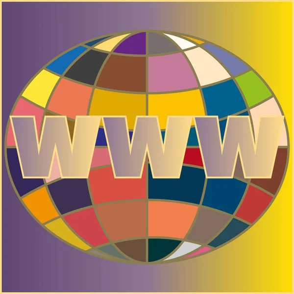 Globe Www Seo Browser Ontwikkeling Symbool — Stockvector