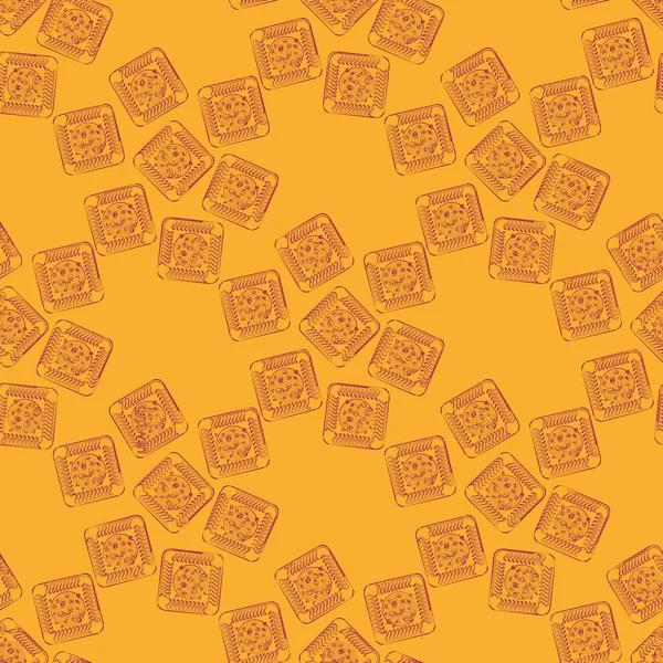 Cookies Seamless Pattern Sweet Dessert Food Background Illustration — Stock Vector