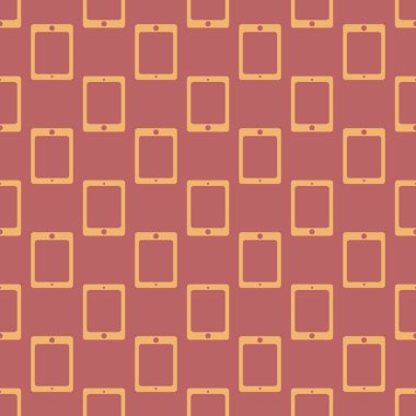 Akıllı telefon veya elektronik tablet Dikişsiz desen arka plan.