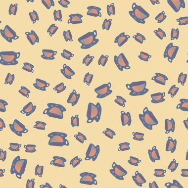 Bardak kahve veya çay arka plan seamless modeli üzerinde noktalı.