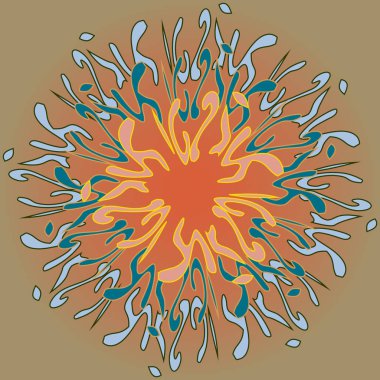 Yeni simetrik soyut mandala. Duvar kağıdı, desen dolgularını, web sayfaları, yüzey dokuları için dekoratif nesne-ebilmek var olmak kullanılmış.