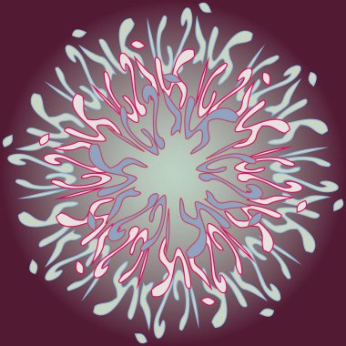 Yeni simetrik soyut mandala. Duvar kağıdı, desen dolgularını, web sayfaları, yüzey dokuları için dekoratif nesne-ebilmek var olmak kullanılmış.