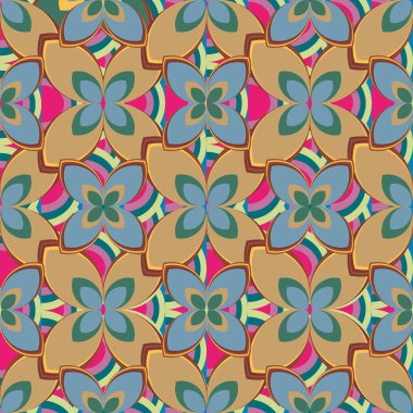 Yeni basit soyut geometrik seamless modeli ile arka plan için çiçekler